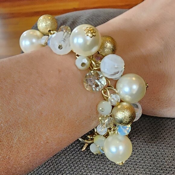 Etsy Vintage Gold Tone Beaded Cha Cha Style Bracelet - Picture 3 of 13